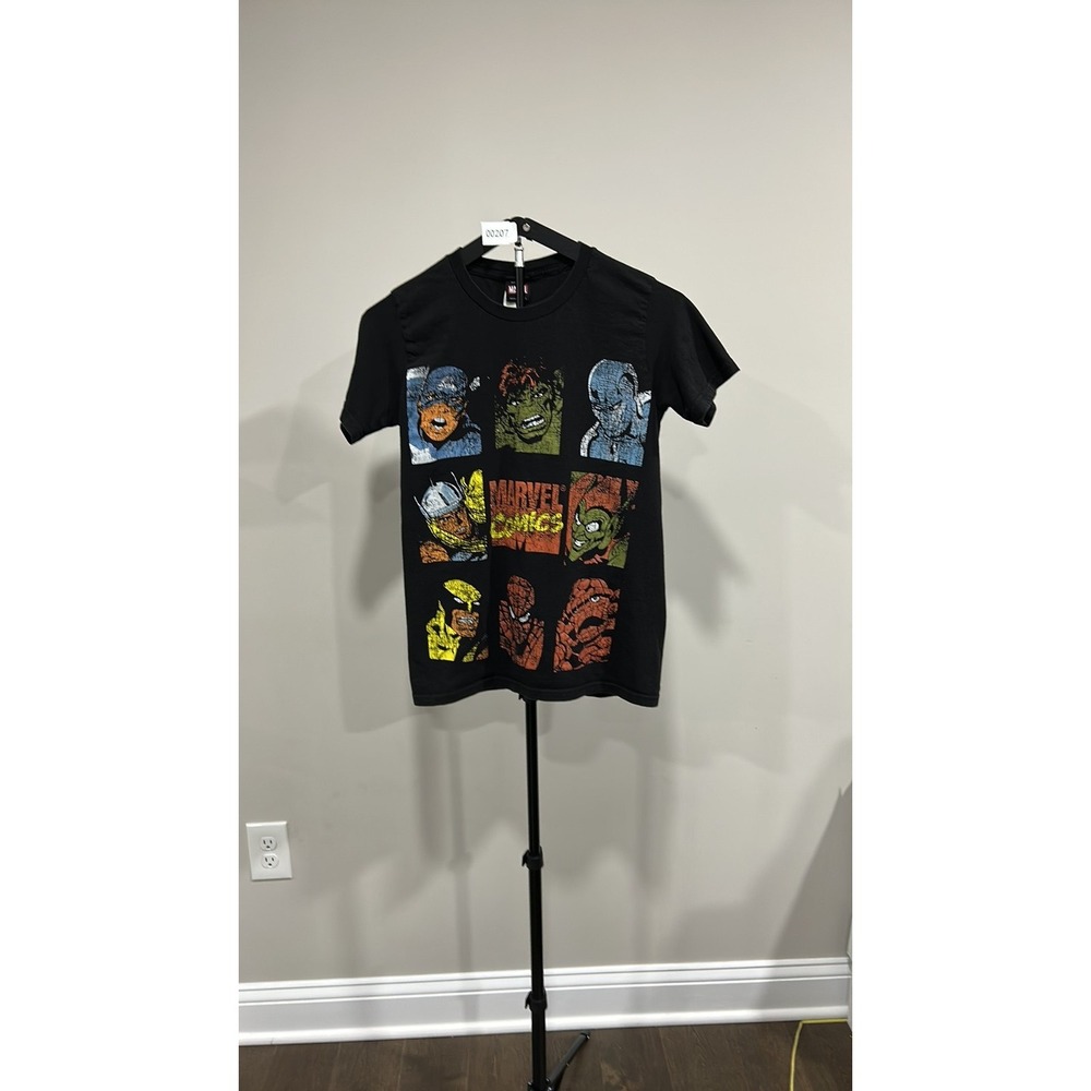 Marvel Comics Mad Engine Vintage Graphic T-Shirt Black Small Mens Streetwear